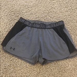 Under Armour Women's Athletic Shorts in Gray and Black
